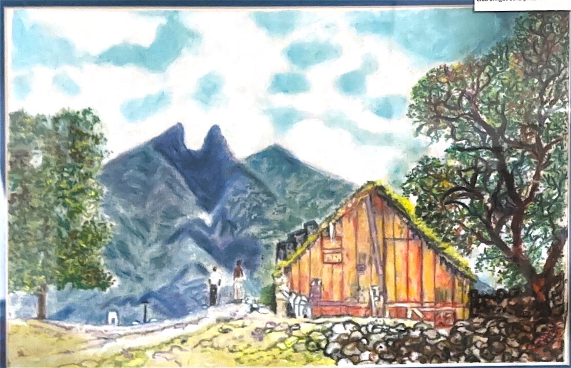 El Cerro de la Silla en 1800 - Obra original por Dora